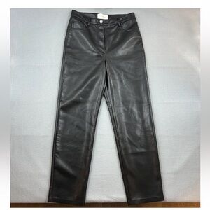 Aritzia Pants Size 6 Wilfred The Melina Pant Black Faux Leather Straight Ankle